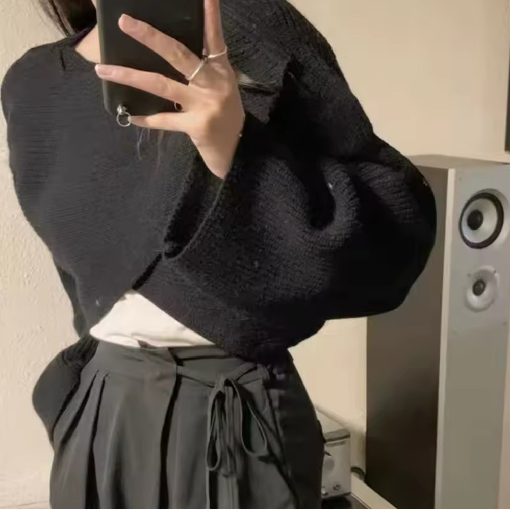 Black shrug sweater